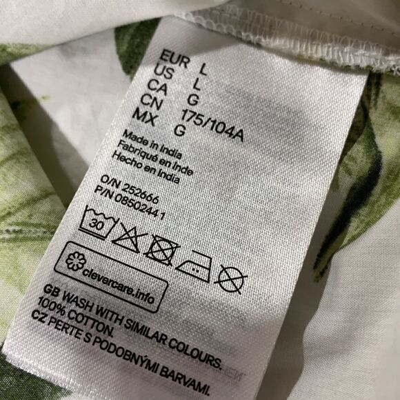 H&M cropped top square neckline puff sleeves elastic hem & neckline women’s sz L - Picture 4 of 7